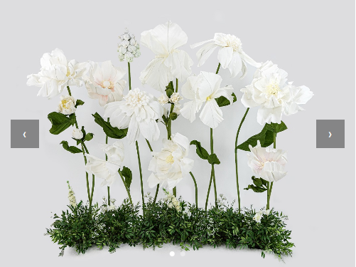 Classic White Giant Flowers Set