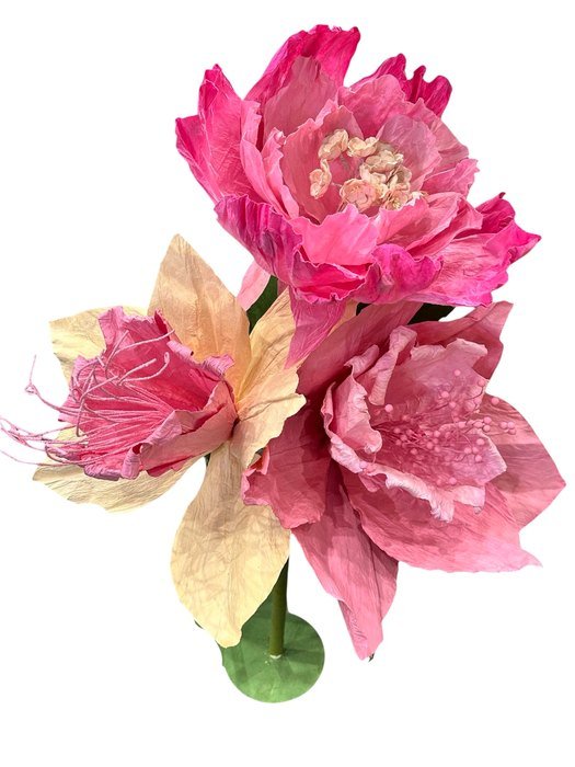 Handcrafted paper flower detail