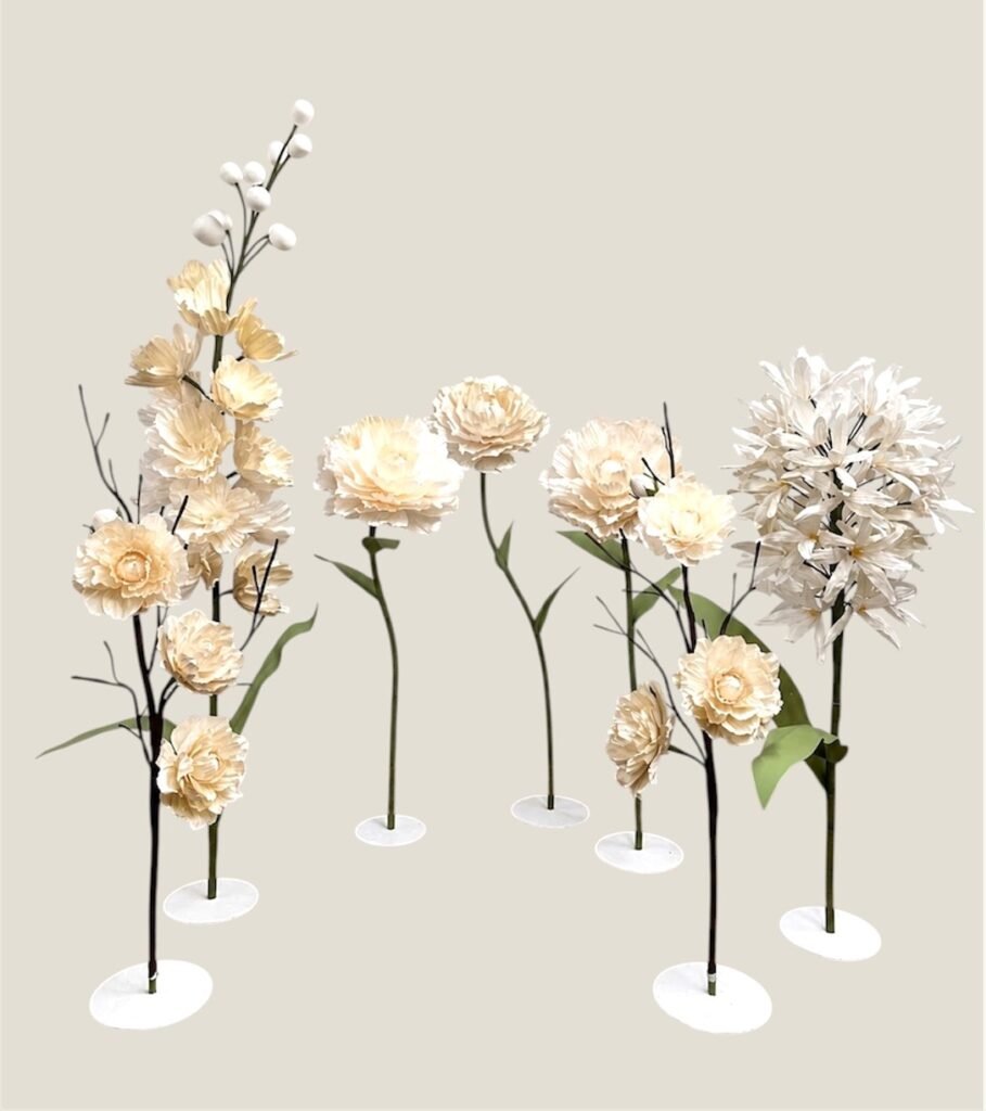 Giant flower set - WHITE